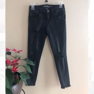 American Eagle black jeggings super stretch
